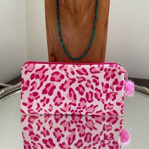Pink Animal Print Small Zipper Case